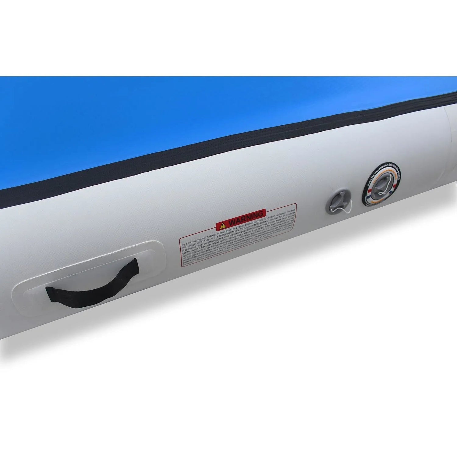 Detail van MMS AirTrack Pro met stevige randafwerking en verhoogd profiel