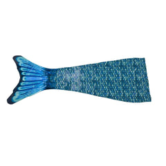 Lichtgewicht zeemeerminstaart in groenblauwe tinten, ideaal voor zwemmen en comfortabel als zwemkleding.