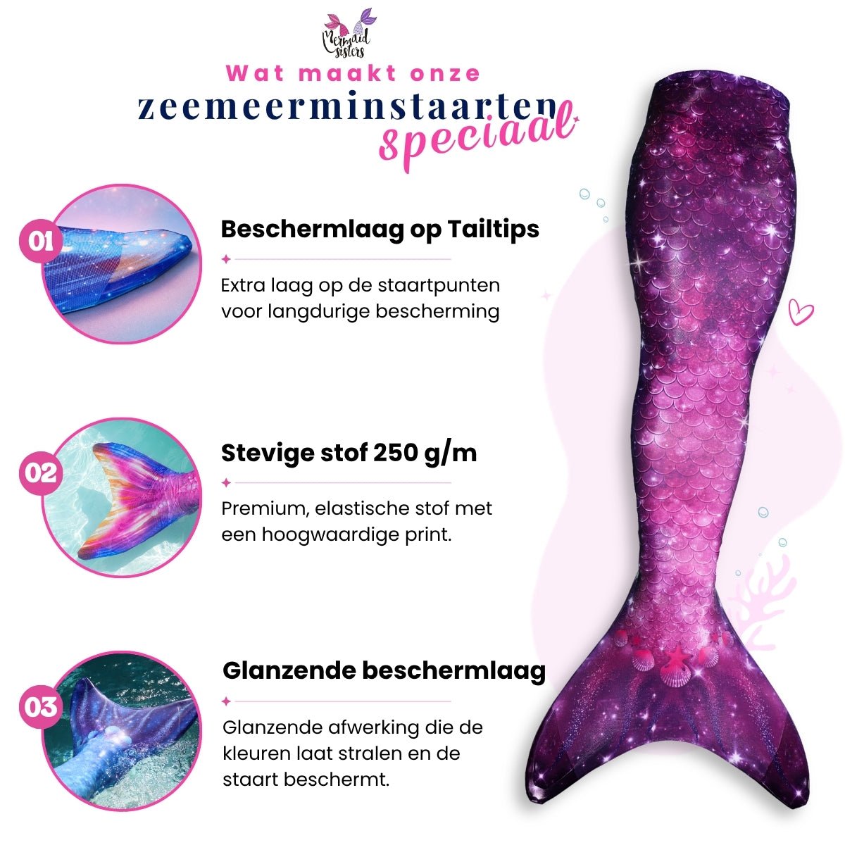 Zeemeermin staart Star of the Sea Purple